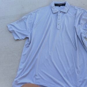 Rafter C black and White Geometric Polo Shirt